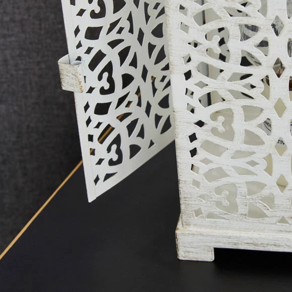 Dunelm Moroccan Lantern Cream Table Lamp 6 Dunelm Moroccan Lantern Cream Table Lamp - Image 4