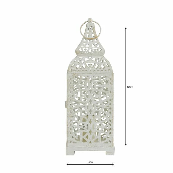 Dunelm Moroccan Lantern Cream Table Lamp 7 Dunelm Moroccan Lantern Cream Table Lamp - Image 5