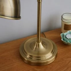Dunelm Lever Arm Antique Brass Desk Lamp -Modern Rugs Home 1000044886 alt02