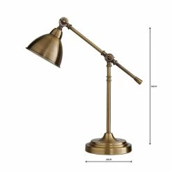 Dunelm Lever Arm Antique Brass Desk Lamp -Modern Rugs Home 1000044886 alt04