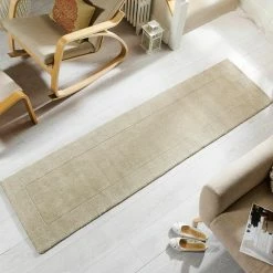 Dunelm Boston Wool Border Runner -Modern Rugs Home 1000082982 alt01