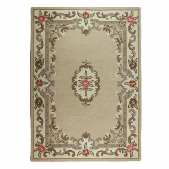 Flair Fawn Lotus Premium Aubusson Rug 4 Flair Fawn Lotus Premium Aubusson Rug - Image 2