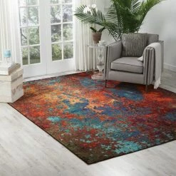 Nourison Multi Coloured Celestial Atlantic Rug 11 Nourison Multi Coloured Celestial Atlantic Rug -Modern Rugs Home 1000098164 alt03