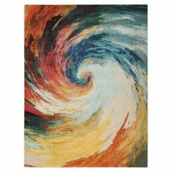 Nourison Multi Coloured Celestial Wave Rug 9 Nourison Multi Coloured Celestial Wave Rug -Modern Rugs Home 1000098170 alt01