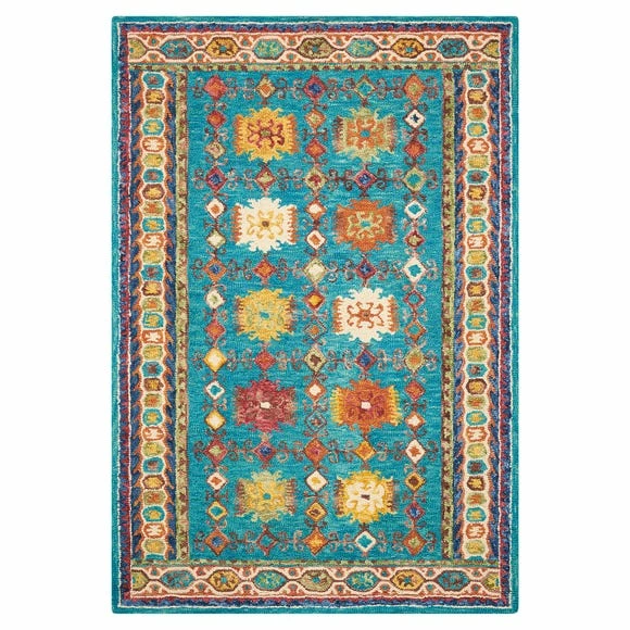 Nourison Vibrant 2 Teal Rug 5 Nourison Vibrant 2 Teal Rug - Image 3
