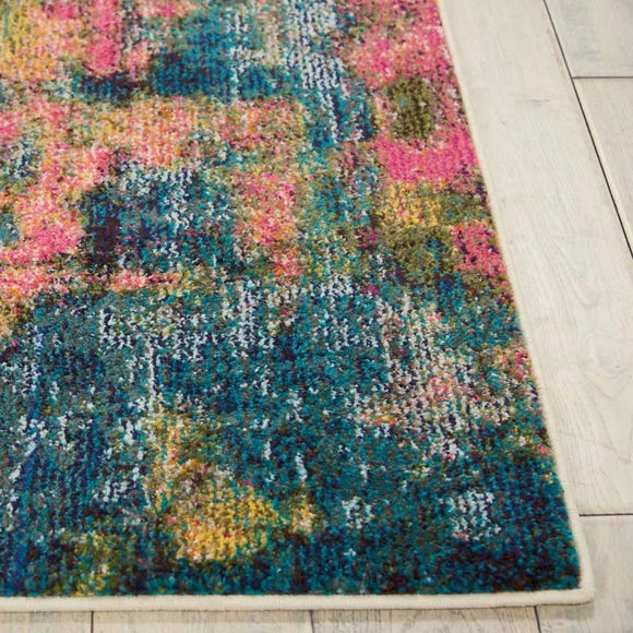 Nourison Celestial Blue And Yellow Rug 7 Nourison Celestial Blue And Yellow Rug - Image 5