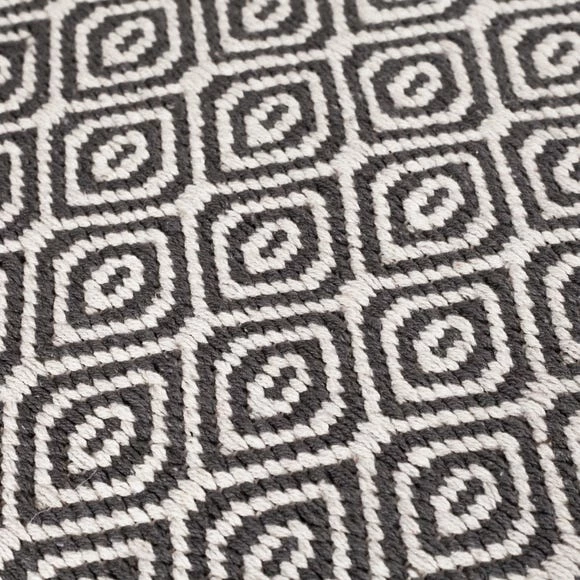 Dunelm Grey Diamond Geometric Weave Rug 7 Dunelm Grey Diamond Geometric Weave Rug - Image 5
