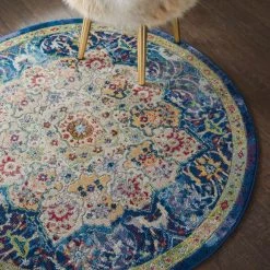 Nourison Ankara Global 3 Round Rug 10 Nourison Ankara Global 3 Round Rug -Modern Rugs Home 1000143063 alt02