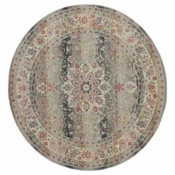 Nourison Vintage Kashan 1 Round Rug 10 Nourison Vintage Kashan 1 Round Rug -Modern Rugs Home 1000143138 alt02