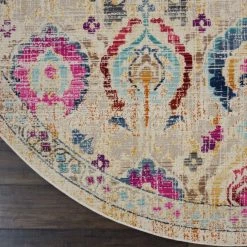Nourison Vintage Kashan 4 Round Rug 12 Nourison Vintage Kashan 4 Round Rug -Modern Rugs Home 1000143147 alt04