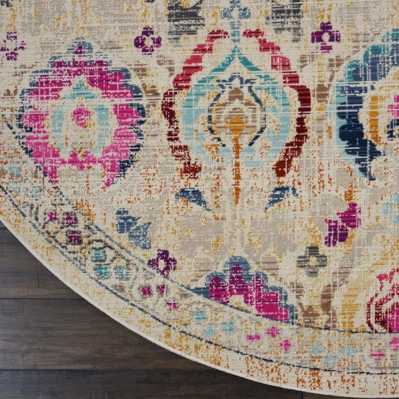Nourison Vintage Kashan 4 Round Rug 7 Nourison Vintage Kashan 4 Round Rug - Image 5