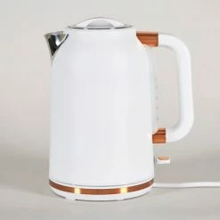 Dunelm 1.7L 3.kW Matt White & Copper Jug Kettle 7 Dunelm 1.7L 3.kW Matt White & Copper Jug Kettle -Modern Rugs Home 1000150236 alt01