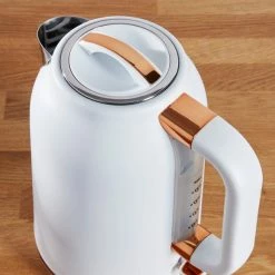 Dunelm 1.7L 3.kW Matt White & Copper Jug Kettle 9 Dunelm 1.7L 3.kW Matt White & Copper Jug Kettle -Modern Rugs Home 1000150236 alt03