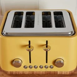 Dunelm Contemporary 4 Slice Ochre Yellow Toaster 8 Dunelm Contemporary 4 Slice Ochre Yellow Toaster -Modern Rugs Home 1000155921 alt02