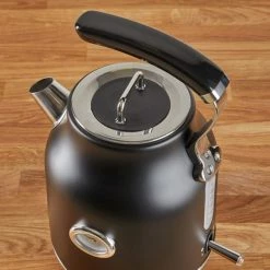 Dunelm Retro 1.7L 3KW Matt Black Kettle 10 Dunelm Retro 1.7L 3KW Matt Black Kettle -Modern Rugs Home 1000155926 alt03