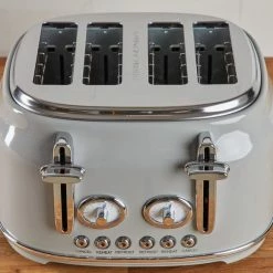 Dunelm Retro 4 Slice Grey Toaster 8 Dunelm Retro 4 Slice Grey Toaster -Modern Rugs Home 1000155927 alt02