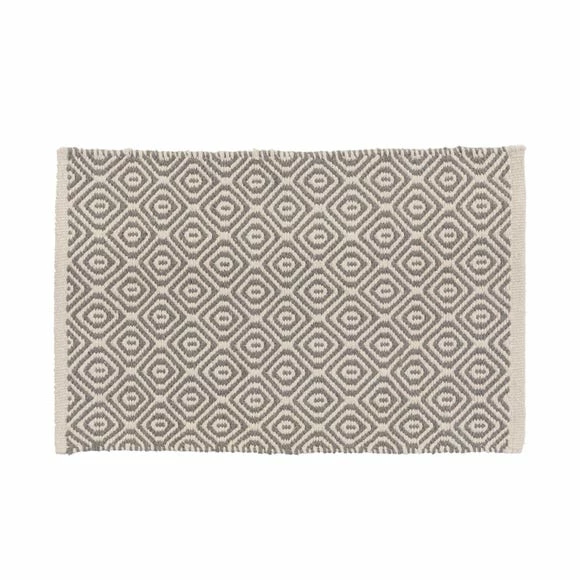 Dunelm Diamond Weave Grey Doormat 4 Dunelm Diamond Weave Grey Doormat - Image 2