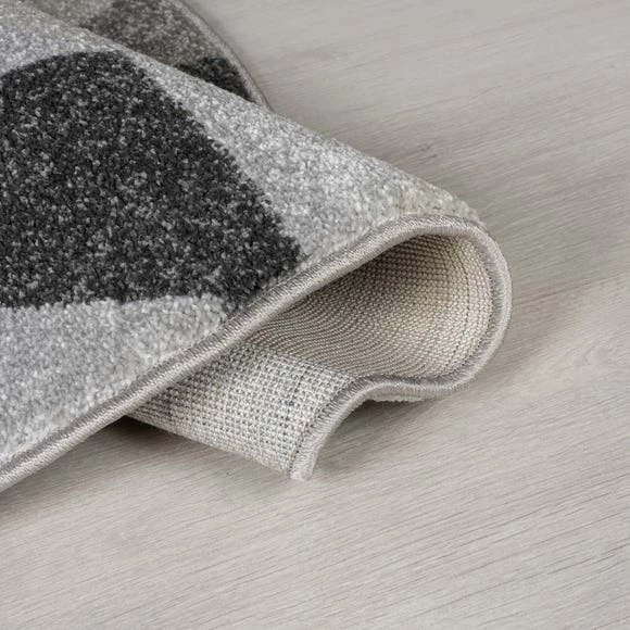 Dunelm Geo Squares Circle Rug 7 Dunelm Geo Squares Circle Rug - Image 5