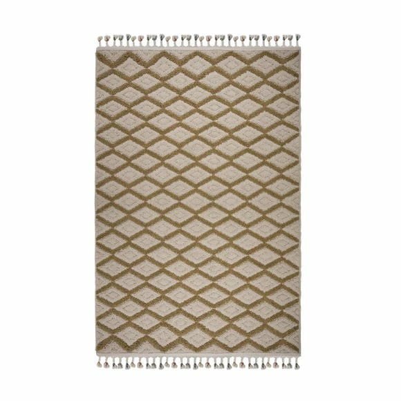 Dunelm Zuri Ochre Berber Rug 4 Dunelm Zuri Ochre Berber Rug - Image 2