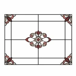 InHome Red Westwood Static Stained Glass Decal 7 InHome Red Westwood Static Stained Glass Decal -Modern Rugs Home 1000161880 alt02