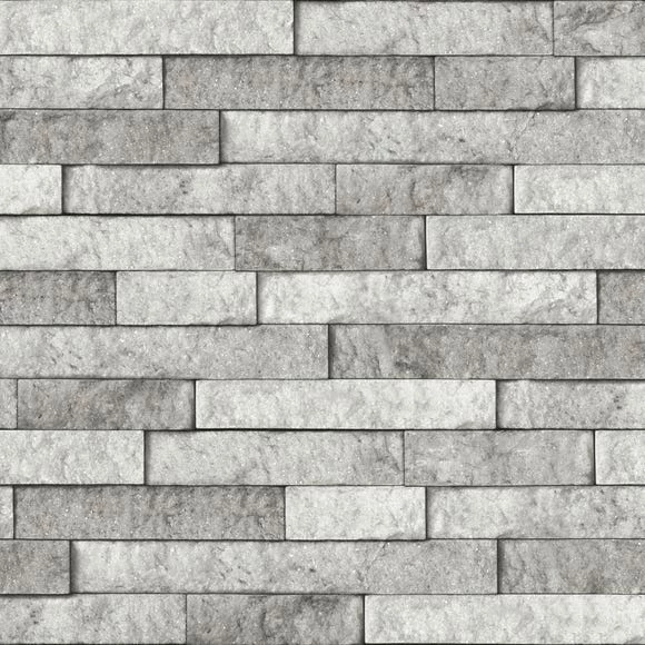 Fine Décor Wallpaper Grey Stone Self Adhesive Backsplash Tiles 4 Fine Décor Wallpaper Grey Stone Self Adhesive Backsplash Tiles - Image 2