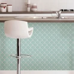 Fine Décor Wallpaper Shell Blue Self Adhesive Backsplash Tiles 10 Fine Décor Wallpaper Shell Blue Self Adhesive Backsplash Tiles -Modern Rugs Home 1000168333 alt03