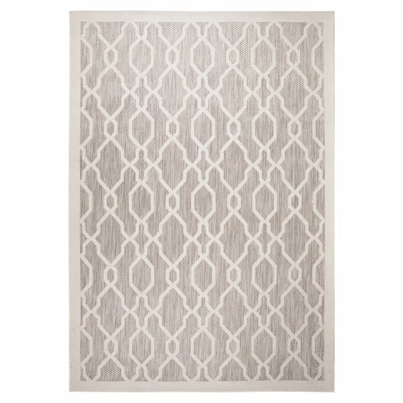 Dunelm Mendoza Natural Geometric Indoor Outdoor Rug 4 Dunelm Mendoza Natural Geometric Indoor Outdoor Rug - Image 2