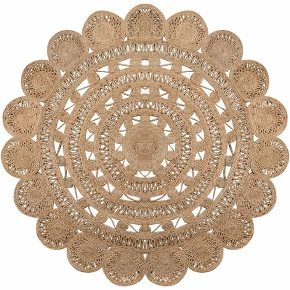Dunelm Exclusive Hand Made Jute Dia. 150cm Circle Rug 4 Dunelm Exclusive Hand Made Jute Dia. 150cm Circle Rug - Image 2