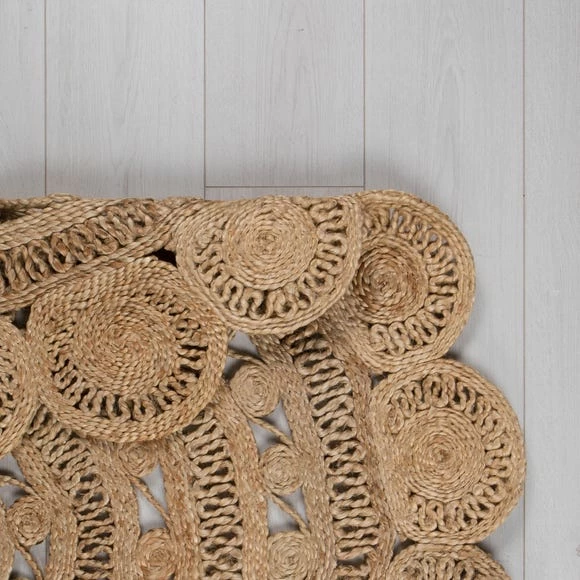Dunelm Exclusive Hand Made Jute Dia. 150cm Circle Rug 7 Dunelm Exclusive Hand Made Jute Dia. 150cm Circle Rug - Image 5