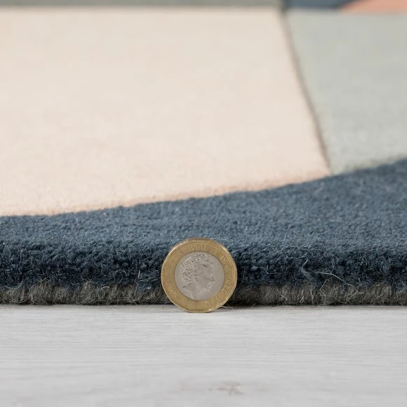 Dunelm Exclusive Ren Geometric Wool Rug 7 Dunelm Exclusive Ren Geometric Wool Rug - Image 5