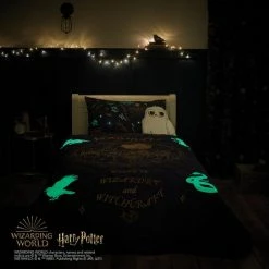 Harry Potter Hogwarts Glow In The Dark Bedspread 7 Harry Potter Hogwarts Glow In The Dark Bedspread -Modern Rugs Home 1000182251 alt01
