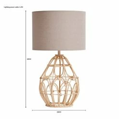Dunelm Decorative Cane Table Lamp 13 Dunelm Decorative Cane Table Lamp -Modern Rugs Home 1000182787 alt07