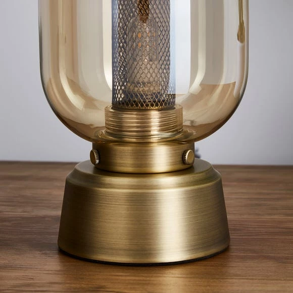 Dunelm Safi Mesh Detail Touch Table Lamp Antique Brass 5 Dunelm Safi Mesh Detail Touch Table Lamp Antique Brass - Image 3