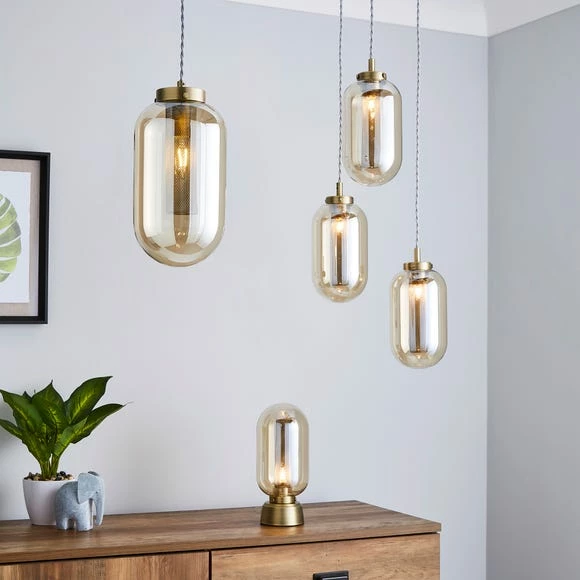 Dunelm Safi Mesh Detail Touch Table Lamp Antique Brass 8 Dunelm Safi Mesh Detail Touch Table Lamp Antique Brass - Image 6