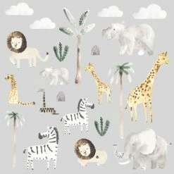 Dunelm Safari Natural Medium Wall Stickers 7 Dunelm Safari Natural Medium Wall Stickers -Modern Rugs Home 1000184881 alt02