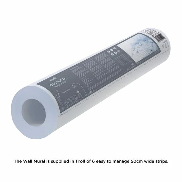 Dunelm Dandelion Mural Blue 5 Dunelm Dandelion Mural Blue - Image 3