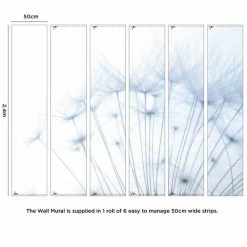 Dunelm Dandelion Mural Blue 10 Dunelm Dandelion Mural Blue -Modern Rugs Home 1000185485 alt02