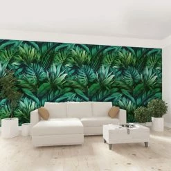 Dunelm Tropical Leaves Green Mural 10 Dunelm Tropical Leaves Green Mural -Modern Rugs Home 1000185486 alt01