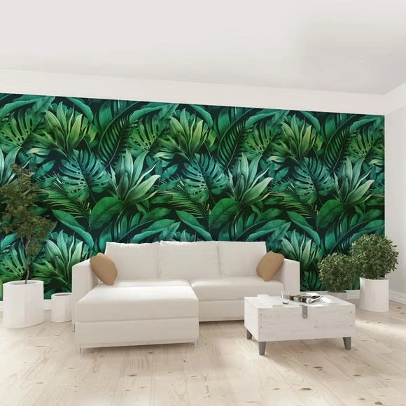 Dunelm Tropical Leaves Green Mural 5 Dunelm Tropical Leaves Green Mural - Image 3