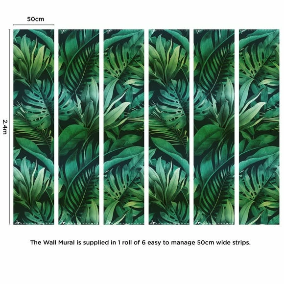 Dunelm Tropical Leaves Green Mural 7 Dunelm Tropical Leaves Green Mural - Image 5