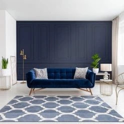 Dunelm Wood Panel Navy Mural -Modern Rugs Home 1000185491 alt01