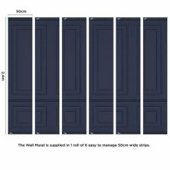 Dunelm Wood Panel Navy Mural -Modern Rugs Home 1000185491 alt03