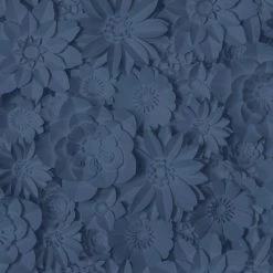 Dunelm Dimensions Floral Navy Wallpaper -Modern Rugs Home 1000185607 alt03