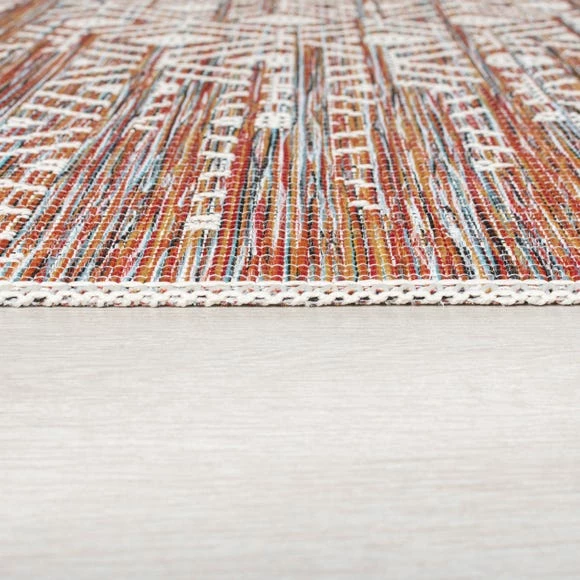 Dunelm Sunset Terracotta Mix Indoor Outdoor Rug 6 Dunelm Sunset Terracotta Mix Indoor Outdoor Rug - Image 4