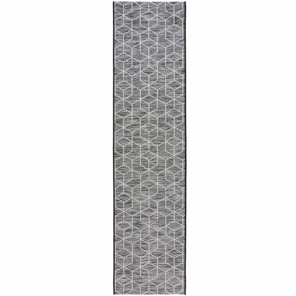 Dunelm Napoli Black Indoor Outdoor Runner 4 Dunelm Napoli Black Indoor Outdoor Runner - Image 2