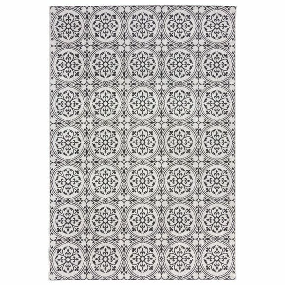 Dunelm Casablanca Monochrome Indoor Outdoor Rug 4 Dunelm Casablanca Monochrome Indoor Outdoor Rug - Image 2