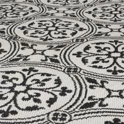 Dunelm Casablanca Monochrome Indoor Outdoor Runner 9 Dunelm Casablanca Monochrome Indoor Outdoor Runner -Modern Rugs Home 1000186941 alt02
