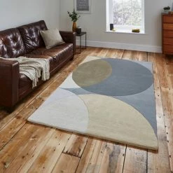 Grey Geometric Haines Rug
