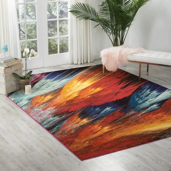 Nourison Multi Coloured Celestial Burst Rug 3 Nourison Multi Coloured Celestial Burst Rug