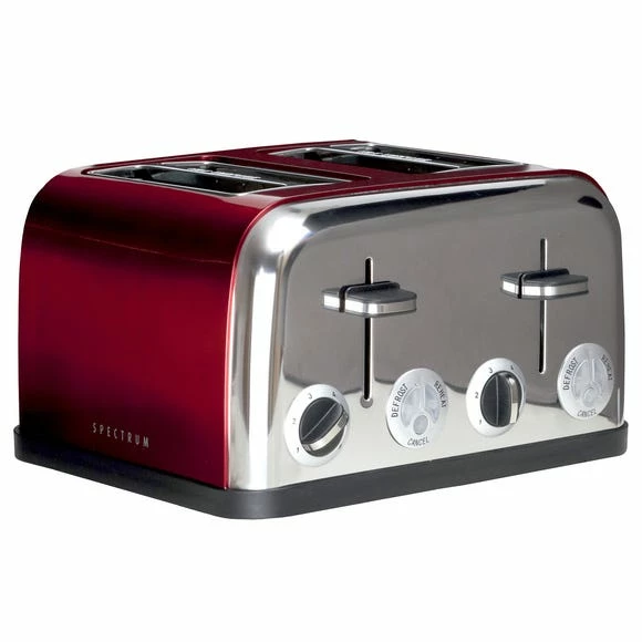 Spectrum Red 4 Slice Toaster 3 Spectrum Red 4 Slice Toaster